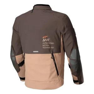 Jaqueta Alpinestars Masculina AMT 8 Drystar XF Marrom Escuro/Caqui
